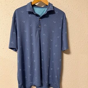 Johnnie-O 'Final Final' Prep-Formance cocktail polo in the color Lake